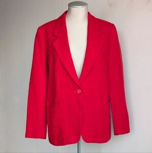 Ports Red Alpaca Wool Blazer Jacket